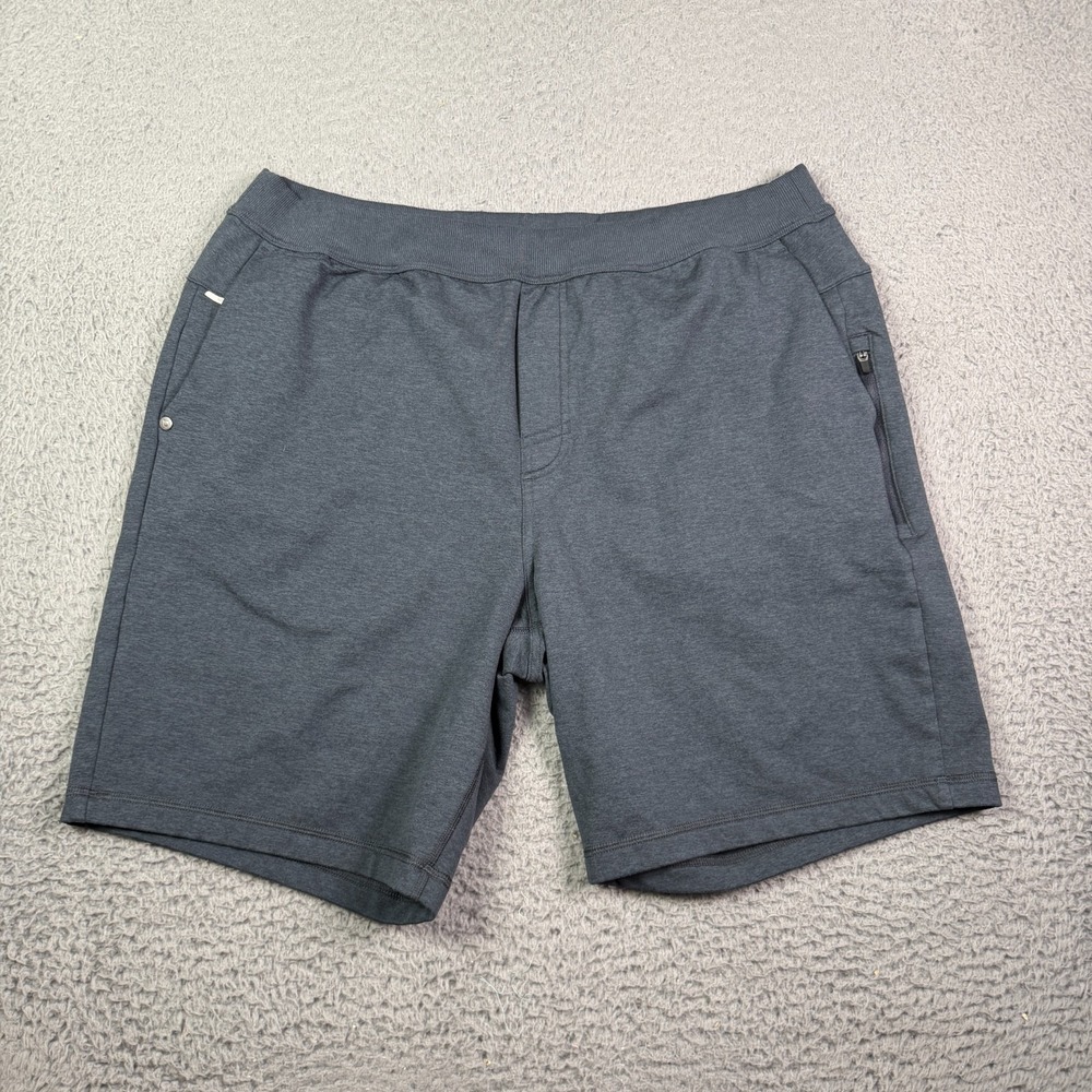 Vuori Coronado Shorts Mens XL Gray Performance Knit V3061 Athletic Yoga Running